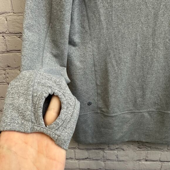 Lululemon In Stride Jacket Gray Floral Full Zip Size 6 Logo Athletic Workout - Picture 6 of 8